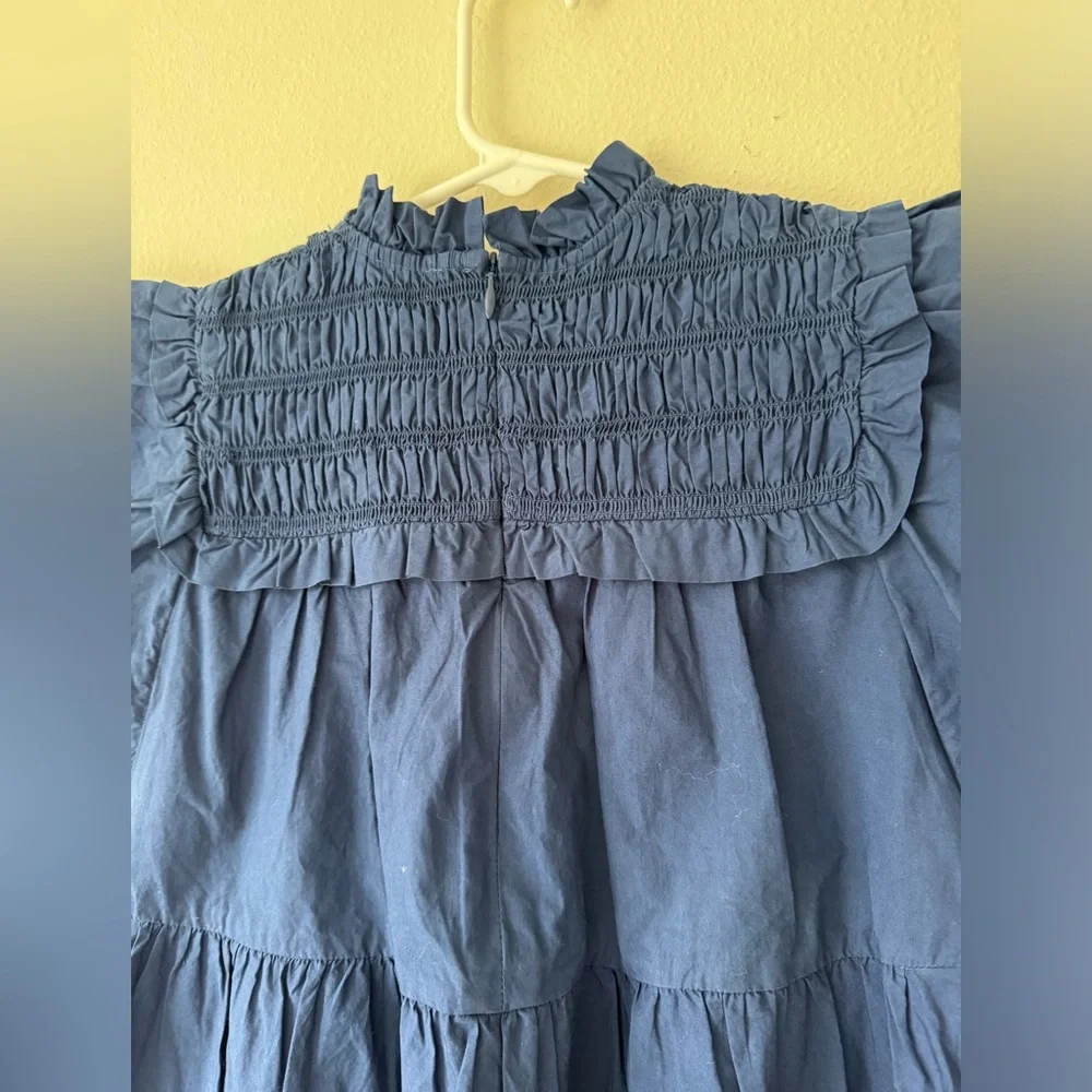 SEA, New York, Kids Blue Ruffled Dress new with tags cotton size 3-5 year - Picture 4 of 6